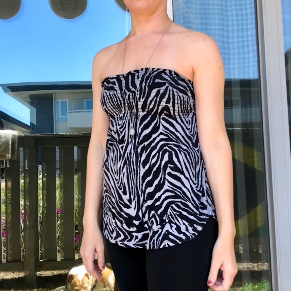 Gray/Black Tube top